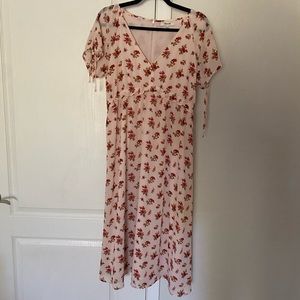 Pink floral Madewell dress